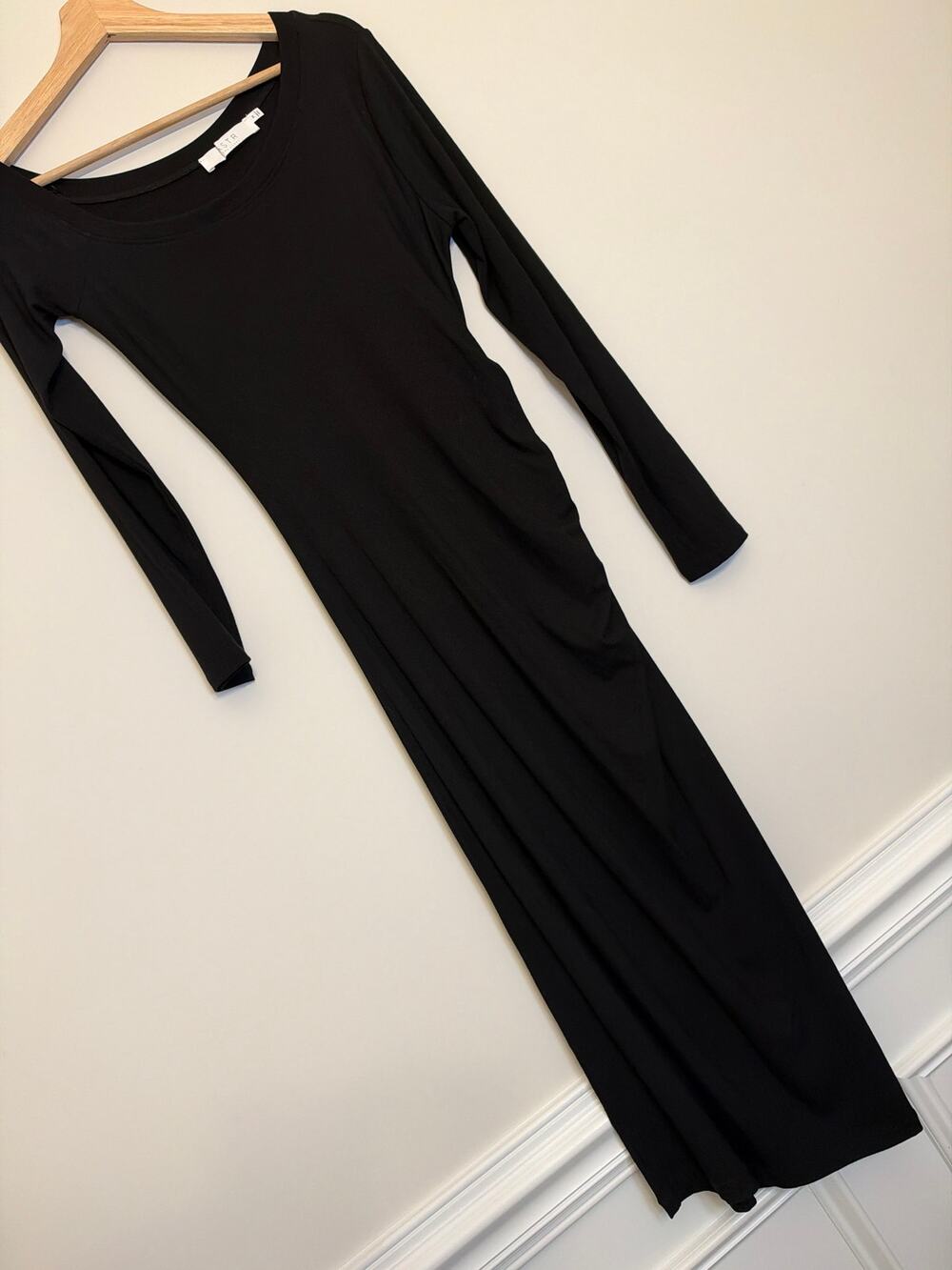 ASTR the Label Black Boatneck Bodycon Maxi Dress Size M